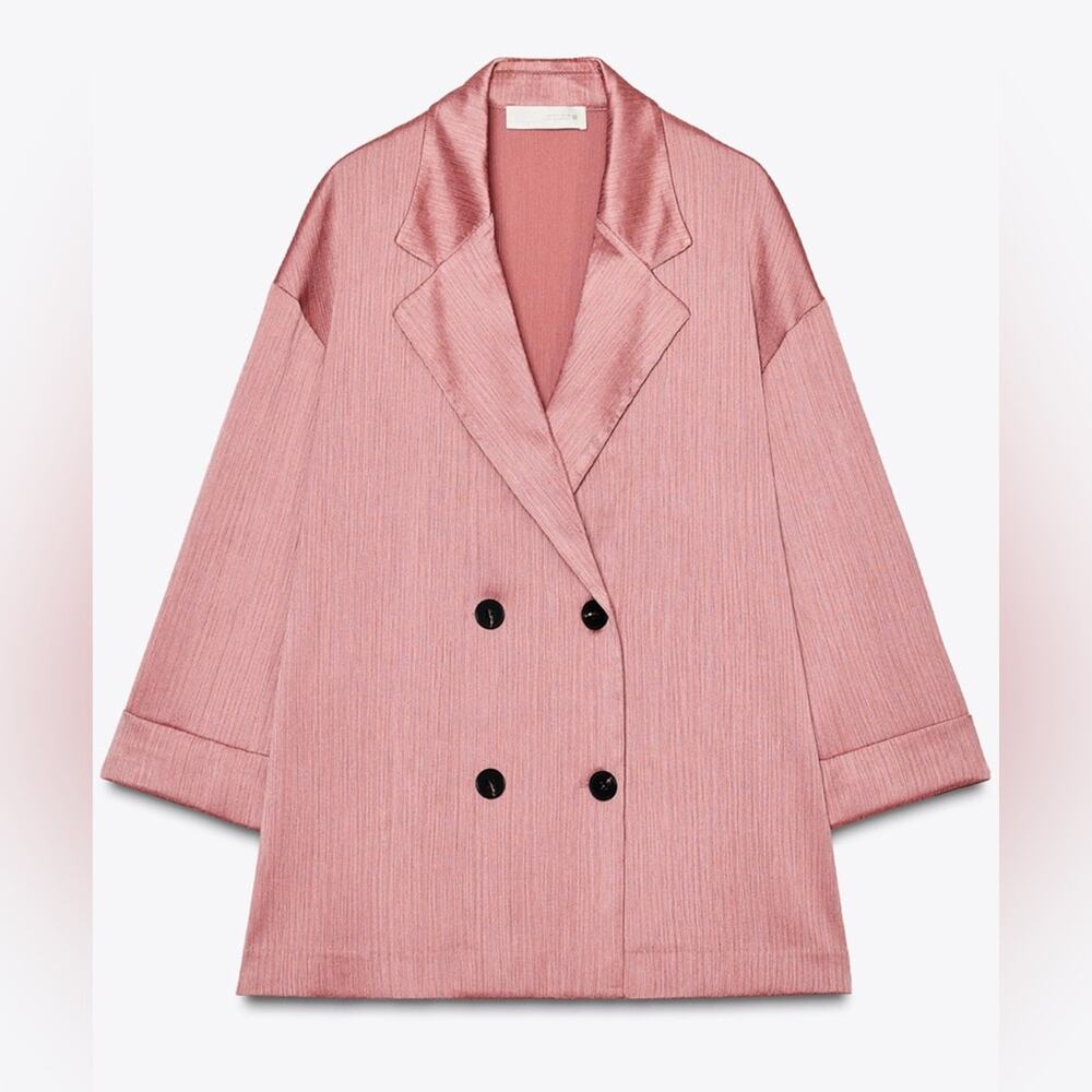 Nwt-Zara- Wrinkled Look Blazer-M